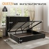 Lift Up Storage Bed Frame,Upholstered Platform Bed Velvet - 2 of 4