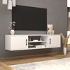 Atelier Mobili, Floating TV Stand Under TV Shelf Floating,Floating TV Console (White) - 3 of 4