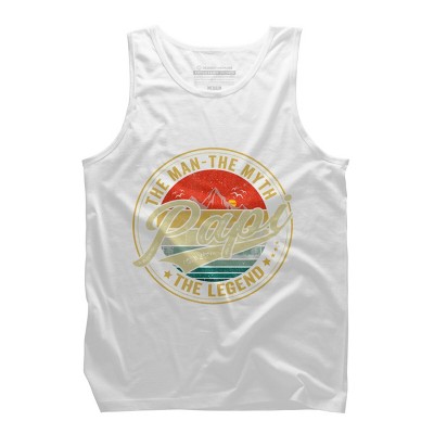 Men's Design By Humans Vintage Sunset Papi, The Man, Myth, Legend By COVI Tank Top