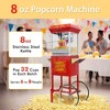 KWPZQEB Popcorn Machine with Cart, Stainless Steel Maker Machine with 2-Switch Design, 8/6 Oz Kettle Makes Up to 32/24 Cups, Events, Home Theater - 3 of 4