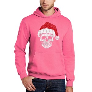 LA Pop Art Santa Skull - Men's Word Art Hooded Sweatshirt - 1 of 4