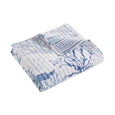 Lacey Sea Quilted Throw - Levtex Home