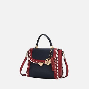 MKF Collection Flora Vegan Leather Satchel Handbag with Functional Design by Mia K - 1 of 4