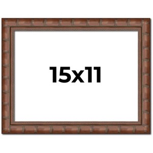 PosterPalooza | 15x11 Modern Bamboo Picture Frame, UV Acrylic, 5 Finishes - 1 of 4