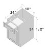 CASAINC 18 in. W x 34.5 in. H x 24 in. D Base Kitchen Cabinet with Drawer – Plywood Frame Soft-Close - Full Overlay RTA - 3 of 4