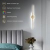 LLHZSY Minimalist Linear LED Vanity Light Dimmable Metal Wall Sconce - 31 1/2 inches - Gold/6000K Cool White Light - 4 of 4