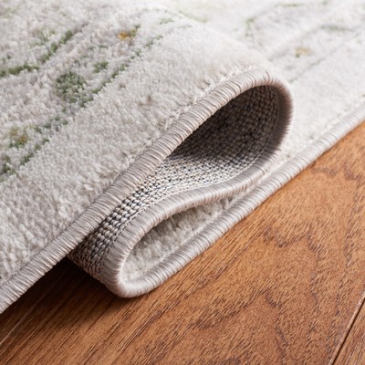 Palma Beige and Green Stain-Resistant Rectangular Area Rug