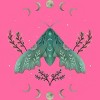 Women's Design By Humans Luna and Moth By EpisodicDrawing Racerback Tank Top - 2 of 3