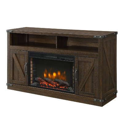 55" Aberfoyle Media Electric Fireplace Rustic Brown - Muskoka