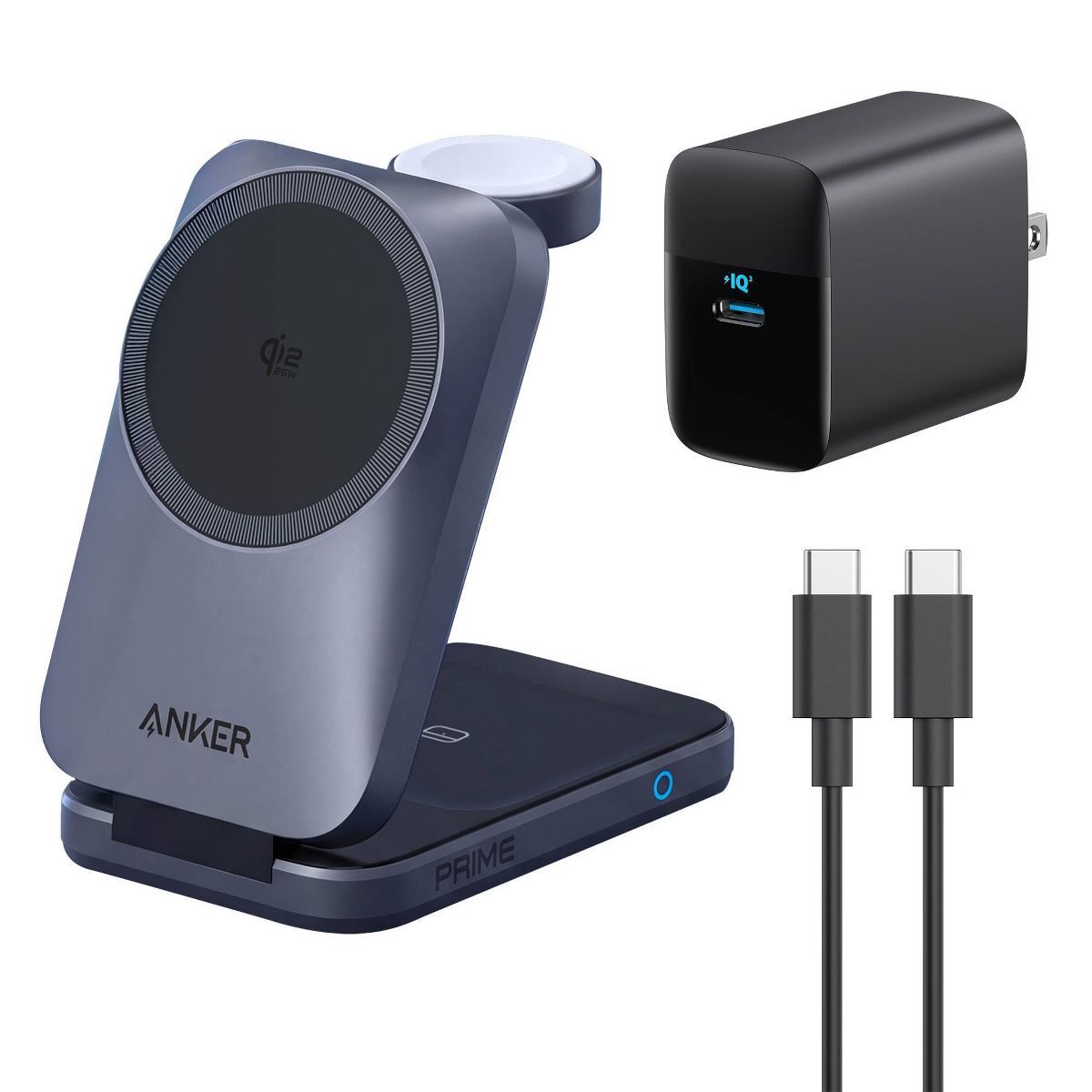 Anker Prime MagGo 3 in 1 Wireless Charging Station with AirCool and Foldable Pad