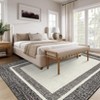 Machine Washable Rugs 5x7 Non Slip - Modern Geometric Border Area Rug, Low Pile Stain Resistant Indoor Carpet - 3 of 4