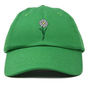 Dalix Daisy Embroidered Cap Cotton Baseball Hat Botanical Flower Adjustable Womens - 1 of 4