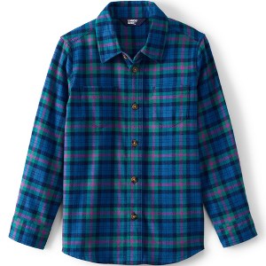 Lands' End Kids Long Sleeve Flannel Shirt - 1 of 2