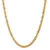 Black Bow Jewelry Men's 6.75mm 14K Yellow Gold Hollow Cuban Curb Chain Necklace - 3 of 4