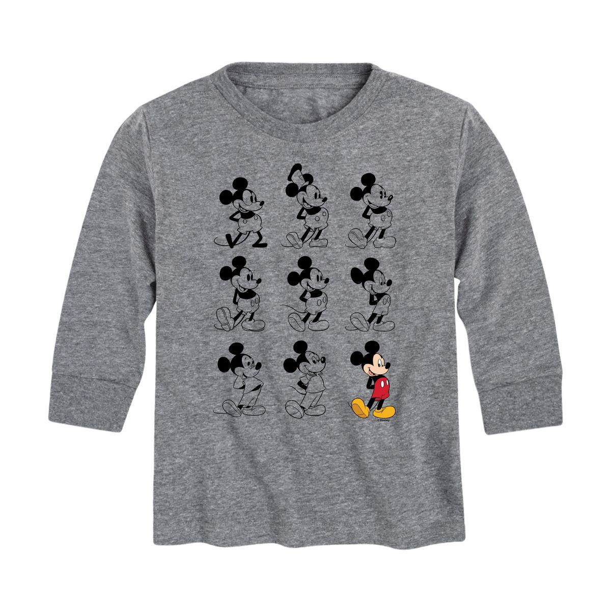 Boys' - Disney - Mickey Mouse Evolution Long Sleeve Graphic T-Shirt