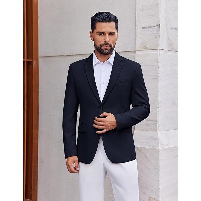 COOFANDY Men's Casual Blazer Slim Fit Two Button Lightweight Sport Coats Business Suit Jacket Black 50 — фото 2