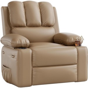 Electric Massage Recliner, Heat, 360° Swivel, Zero Gravity, 400lb, PU - 1 of 4
