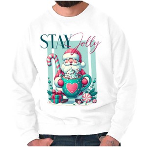 Christmas Santa Claus Stay Jolly Sweatshirt for Men or Women Brisco Brands - 1 of 4