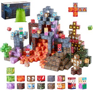 VEVOR Magnetic Blocks, 150 PCS Dark Castle Set, Magnetic Building Cubes for Kids, STEM Montessori Sensory Toys, Multicolored - 1 of 4