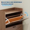 Shoe Storage Cabinet 4 Flip Drawers and Seat Bench,Farmhouse Entryway Hidden Slim Freestanding Shoe Storage for Entryway, Hallway, Bedroom - 4 of 4