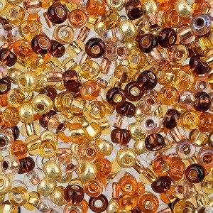 John Bead Czech Glass Seed Beads 6/0 (23g) Royal Topaz Mix Bead - 1 of 1