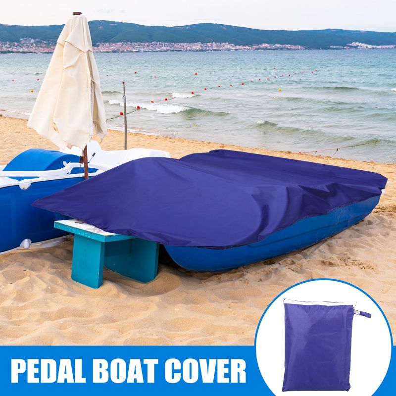 Unique Bargains 300D Solution-Dyed Polyester Pedal Boat Cover with Air Vents 112.5"x65 1 Set, 2 of 7