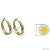 Women's Modern Gold Alloy Hoop Earrings, Stylish Multi-Layered Circular Design - 4 of 4