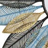 Distressed Metal Leaf Wall Mirror Blue - StyleCraft: Bohemian Iron Frame, No Assembly, Wall Mount - 4 of 4