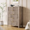 Fluted 5 Drawer Dresser,Modern Farmhouse Wooden Chest of Drawers for Bedroom,Oak Ash - 2 of 4