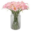Duovlo 20pcs Calla Lily Bridal Wedding Bouquet Lataex Real Touch Artificial Flower Home Party Decor (Pink) - 4 of 4