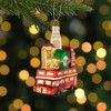 Northlight Merry Christmas Double Decker Tour Bus Glass Ornament - 4.5" - Gold and Red - 2 of 4