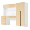 Whisen 2-Door Wooden Storage Desk Wardrobe for Bedroom with Shelves and Drawers - 4 of 4