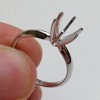 Pompeii3 Six Prong Solitaire Engagement Ring Setting 14K White Gold - 4 of 4