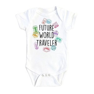 Traveler Stamps - Baby Boy Girl Clothes Infant Onesie® Funny Cute Newborn GS1 - 1 of 1