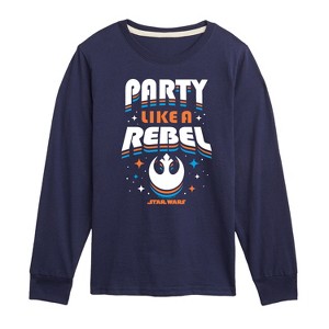 Boys' - Star Wars - Party Like A Rebel Long Sleeve Graphic T-Shirt - 1 of 4
