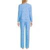 Lands' End Women's Petite Knit 2 Piece Pajama Set - Long Sleeve Top and Pants - 2 of 4