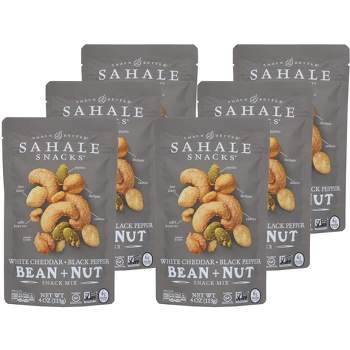 Sahale Snacks White Cheddar Black Pepper Bean & Nut Snack Mix - Case of 6/4 oz