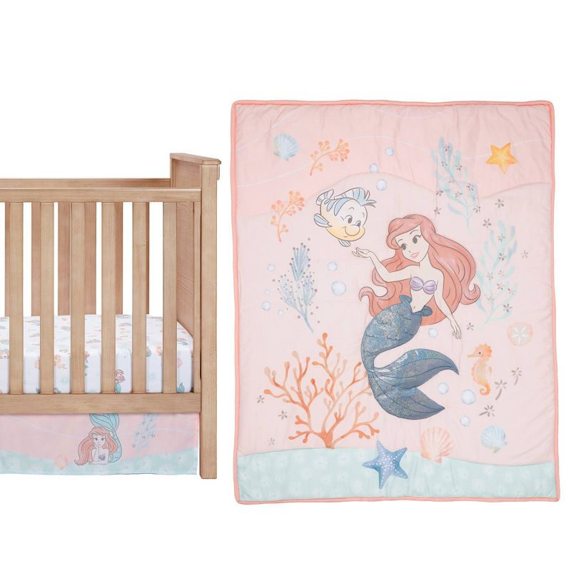 Bedtime Originals Disney&#39;s The Little Mermaid Crib Bedding Set by Lambs &#38; Ivy - 3pc, 3 of 11