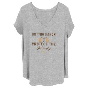 Women's Yellowstone Dutton Ranch 86 Protect the Family T-Shirt - 1 of 4