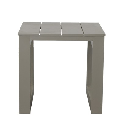 VisioGear Patio End Table, Neutral Tones, Modern Geometric Pattern, Tan, 21.3"*21.5"*20.5"
