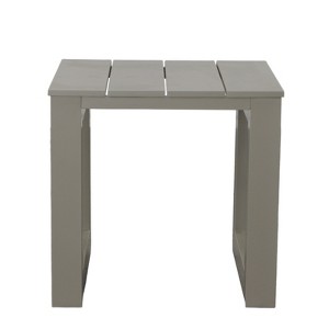 VisioGear Patio End Table, Neutral Tones, Modern Geometric Pattern, Tan, 21.3"*21.5"*20.5" - 1 of 4