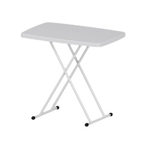 Simple Bedside Square Table, Plastic Personal Foldable Tables, Adjustable Rectangular Dining Table, for Party, Dining, Events, Picnic Indoor - 1 of 4