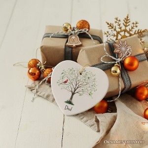 In Loving Memory of Mom and Dad Cardinal on a Tree Ornament, Heavenly Christmas Remembrance Gift| OrnamentallyYou - 1 of 4