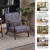 PAGED Mid-Century Modern Accent Chair Living Room Chairs with Pillow Upholstered Reading Chair with Wood Frame for Living Room - 4 of 4