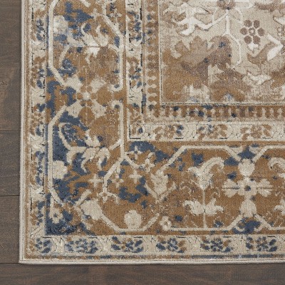 Ivory Malta 47"x67" Stain-Resistant Synthetic Area Rug