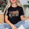 Simply Sage Market Women's Be Merry Stripes Short Sleeve Graphic Tee - 2 of 3