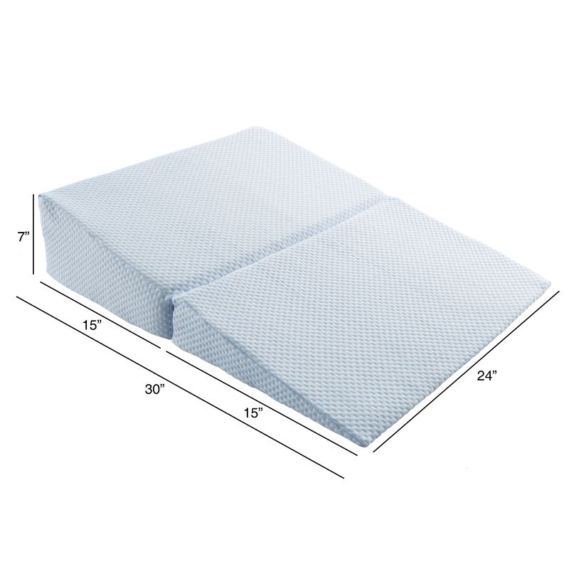 Hastings Home Folding Ergonomic Memory Wedge Foam Pillow - Blue, 4 of 9