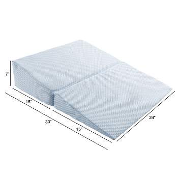 Hastings Home Folding Ergonomic Memory Wedge Foam Pillow - Blue