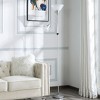 Vynxaria Floor Lamps, 71.3", 2 - Light Setup, Rose - White Arched Shades, Black Body, for Bedroom/Living Room - 2 of 4