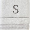 SKL Home By Saturday Knight Ltd Casual Monogram Bath Towel S - 28X54", White - 3 of 3